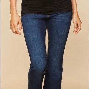 Indigo blue maternity jeans never worn size Large